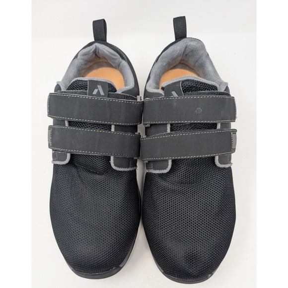 Anodyne No 74 Mens 11XW Sport Walker Black Grey Hook Loop Sneakers M074-13-X-110 - Picture 4 of 9